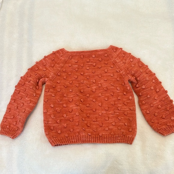 NWOT Misha and Puff Cotton Popcorn Sweater, Melon, 3-4T - Picture 1 of 5